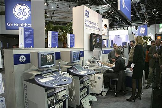 电,站立,2007年,最大,商展,医疗设备,科技,北莱茵威斯特伐利亚,德国,欧洲
