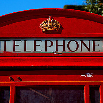 电话,英格兰,伦敦,废弃,盒子,经典,英国,象征