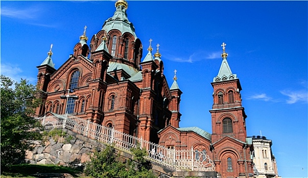 漂亮,大教堂,芬兰