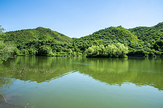 玉渡山,湖,水面