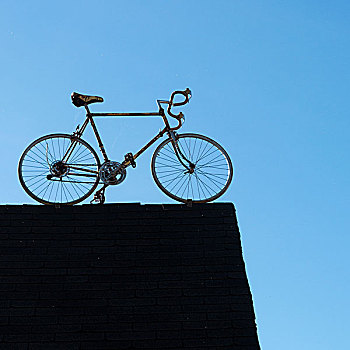 仰视,自行车,屋顶,北方,爱德华王子岛,加拿大