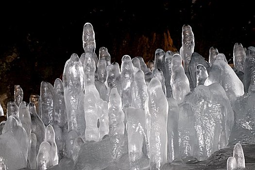 冰,柱子,洞穴
