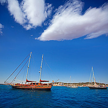 伊比萨岛,帆船,巴利阿里群岛