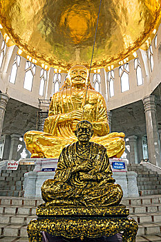 僧侣,金色,雕塑,高,寺院,庙宇,靠近,省,泰国,亚洲