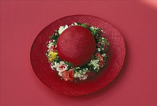 夏威夷,混合,花环,帽子,带