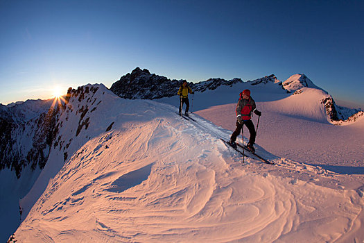 滑雪,旅游,阿尔卑斯山,提洛尔,奥地利