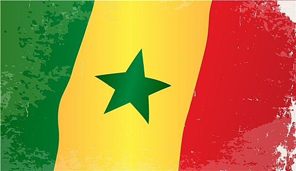 塞内加尔,旗帜,低劣