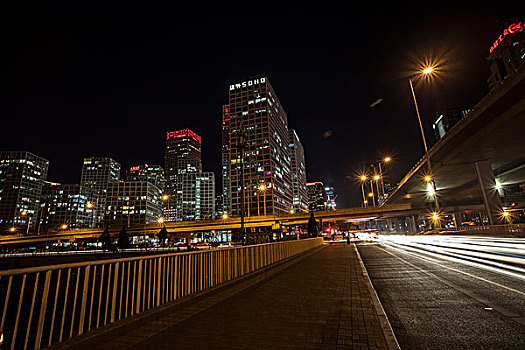 北京cbd地区夜景