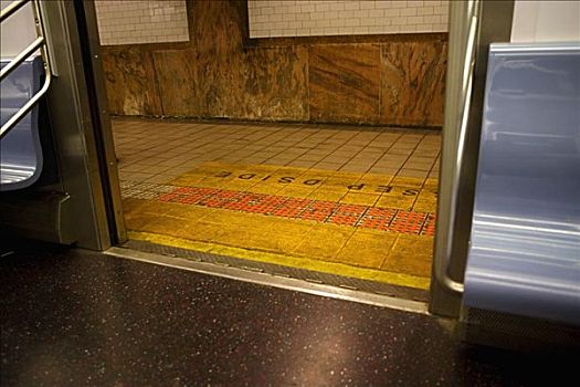 入口,地铁,纽约,美国
