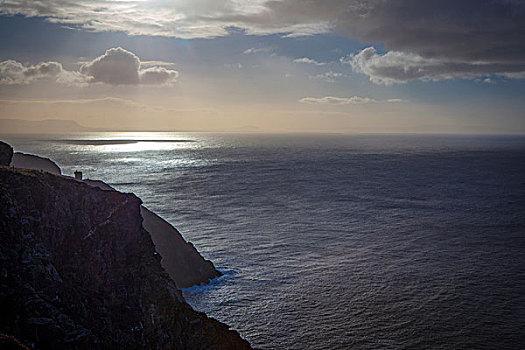 悬崖,多尼戈尔湾,大西洋,海岸,爱尔兰