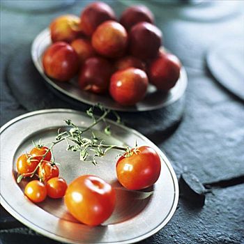 西红柿,盘子,水果