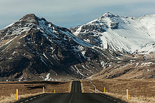 风景,乡间小路,冰岛,冬天