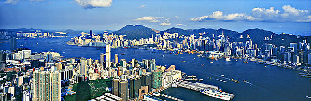 香港,全景,白天