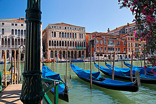 小船,停泊,大运河,威尼斯,威尼托,意大利