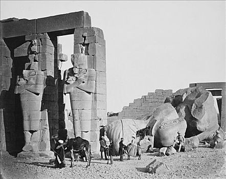 拉美西斯二世神殿,底比斯,埃及,1858年,艺术家