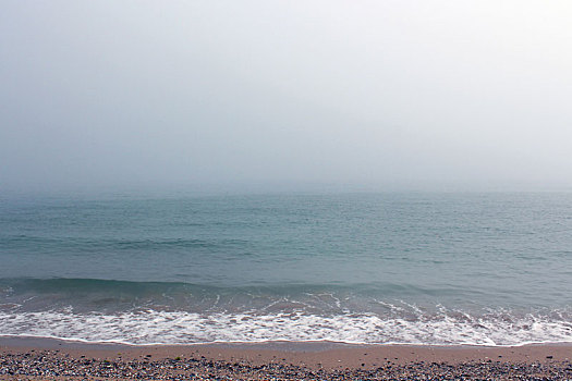 海滩,雾状,白天