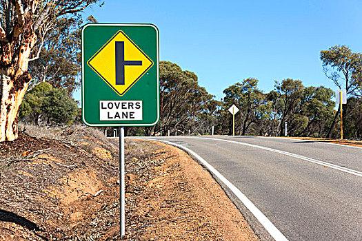 爱人,道路,路边,标识,西澳大利亚州