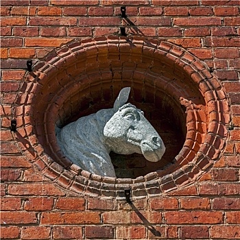 马,头部,雕塑