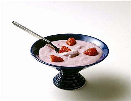 酸奶,新鲜,草莓