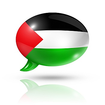 巴勒斯坦,旗帜,对话气泡框