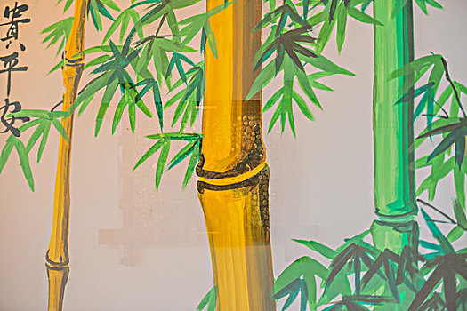 竹子,画,绿色,竹拼装,图像