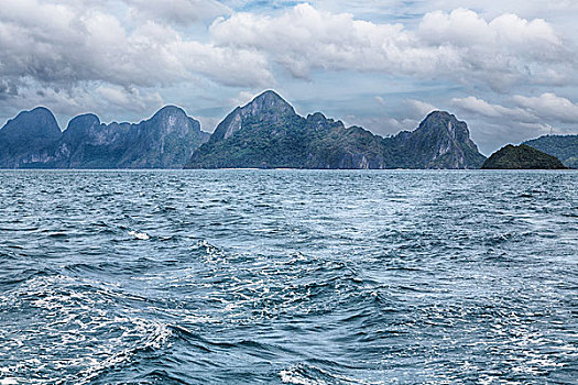 模糊,菲律宾,风景,船,太平洋,海洋,岛屿,背景