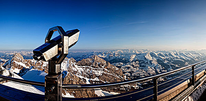 望远镜,观注,平台,山,瑞士,欧洲