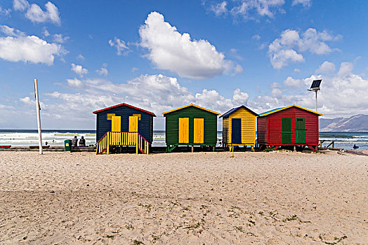 彩色,海滨别墅,阴天,西海角,南非,非洲