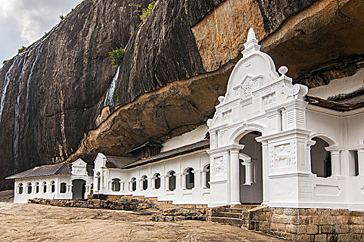 入口,丹布勒,金庙,印度,洞穴,寺庙,斯里兰卡