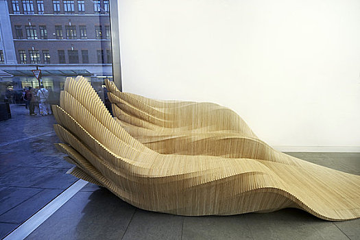 总部,伦敦,英国,2009年,内景,展示,雕刻,标识,接待区