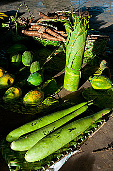 蔬菜,出售,市场,首都,岛屿,瓦努阿图,南太平洋