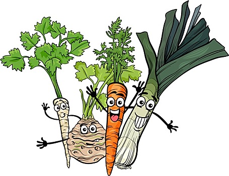 汤,蔬菜,多,卡通,插画