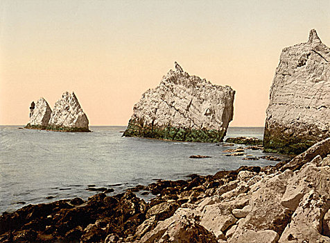 针,怀特岛,英格兰,岩石构造,历史