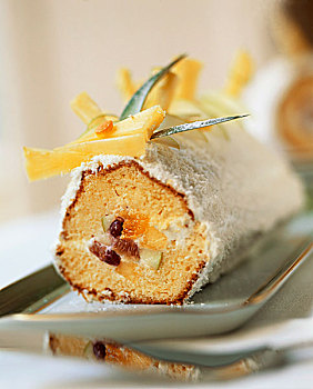 菠萝,海绵蛋糕卷,法国