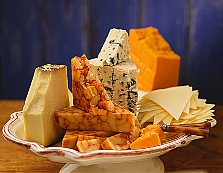 奶酪,静物,盘子