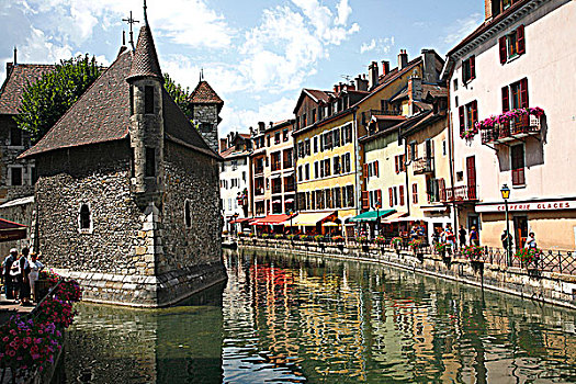 法国,隆河阿尔卑斯山省,上萨瓦,中世纪城市,河,宫殿,12世纪