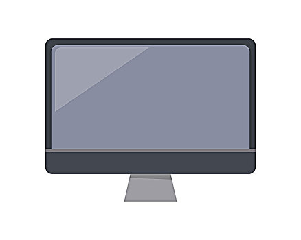 灰色,电脑显示器,公寓,空,显示屏,液晶显示屏,电视,显示器,电视屏幕,机智,矢量,隔绝,物体,白色背景,背景,插画