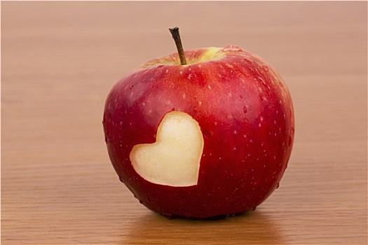 心形,新鲜,苹果,情人节