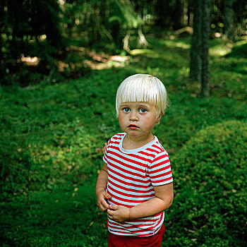 小女孩,树林,瑞典