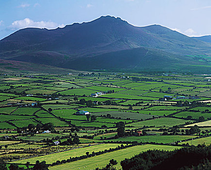 山峦,爱尔兰,风景,山,远景,靠近