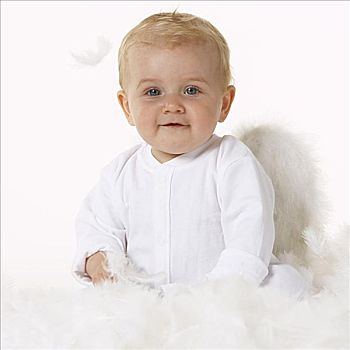 肖像,婴儿,衣服,天使