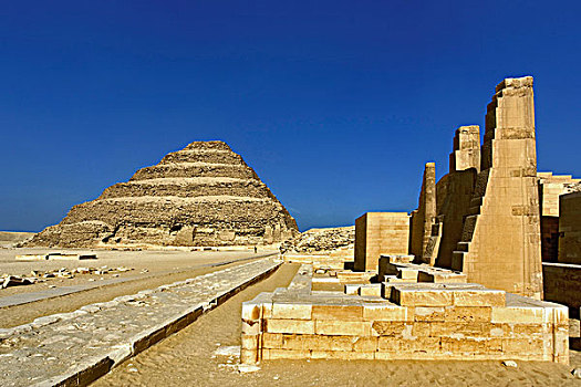 金字塔,塞加拉,一个,埃及,建造,朝代,世纪,建筑师,起步