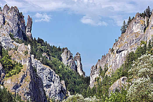 祈祷,僧侣,岩石构造,国家公园,斯洛伐克,欧洲