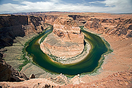 马掌,弯曲,峡谷,页岩,亚利桑那,美国