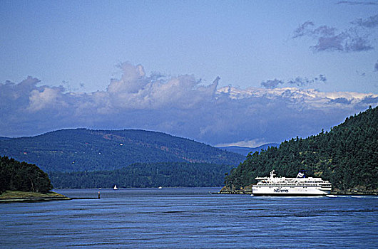 船,湾,路线,不列颠哥伦比亚省,加拿大
