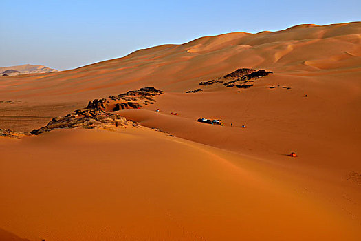 旅游,露营,沙丘,国家公园,世界遗产,撒哈拉沙漠,阿尔及利亚,非洲