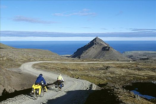 骑车,攀升,冰岛
