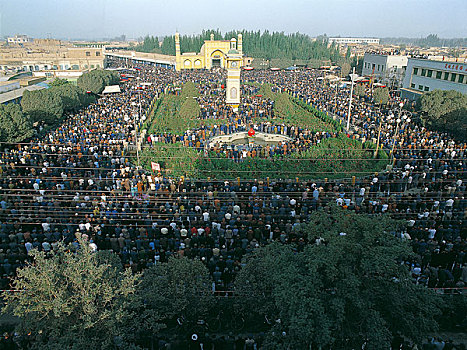礼拜,节日,清真寺,新疆