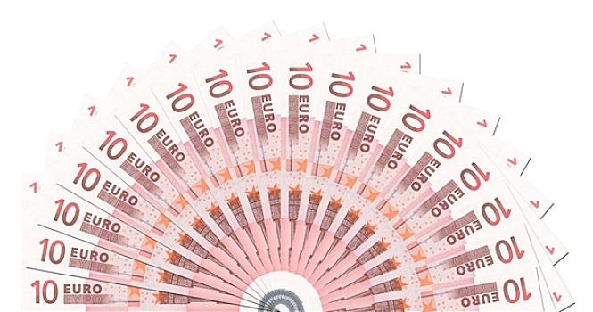 10欧元,钞票,一半,圆,模版