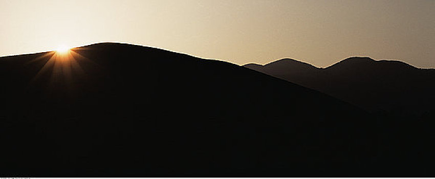 日落,上方,风景,亚利桑那,美国
